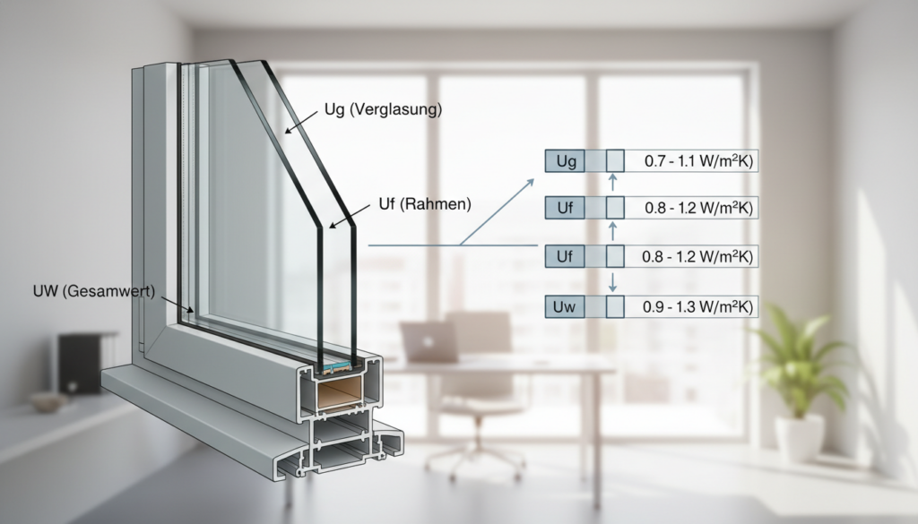 Fenster U-Wert Komponenten